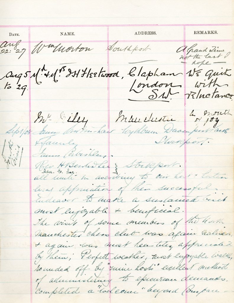 Axnfell Visitors Book (Page 34)