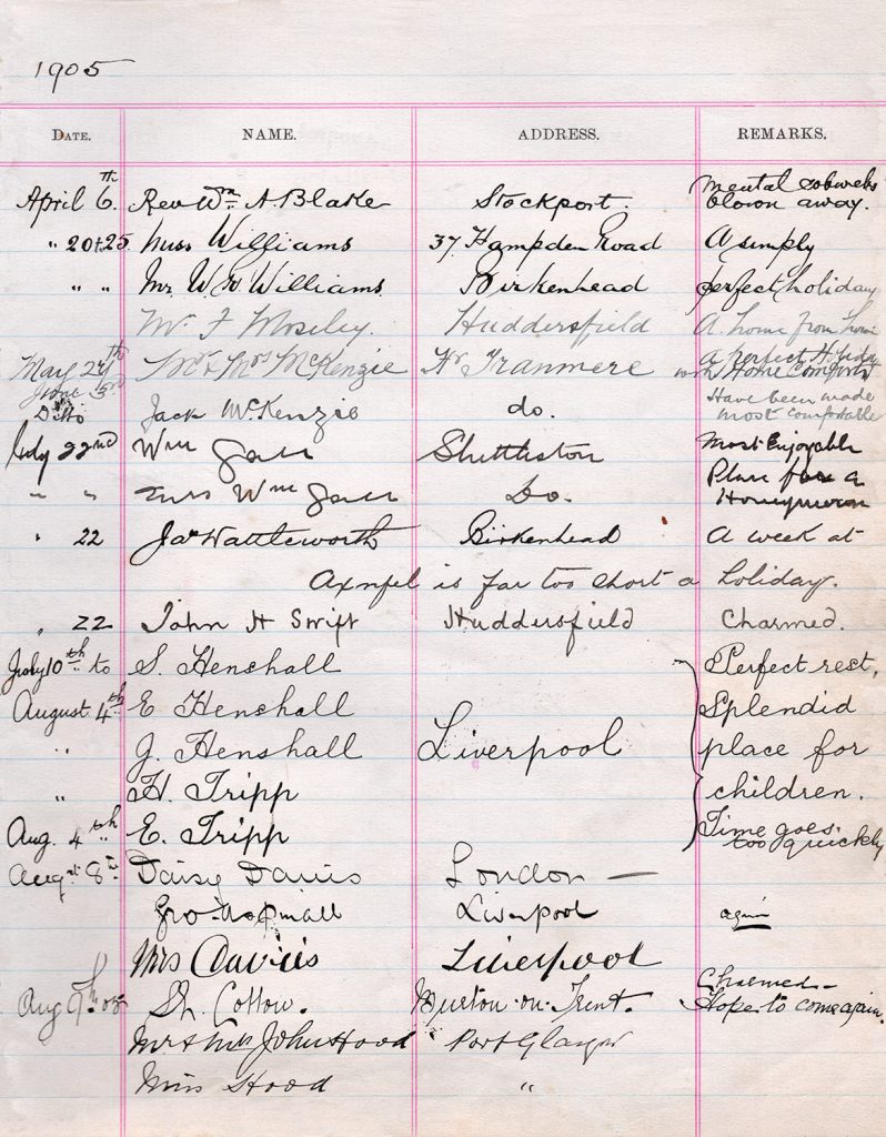 Axnfell Visitors Book (Page 006)